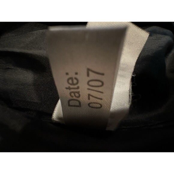 Y2K jacket zip Fur Hood Puffer Jacket XS Crop Bomber Black Down Express - Picture 10 of 14